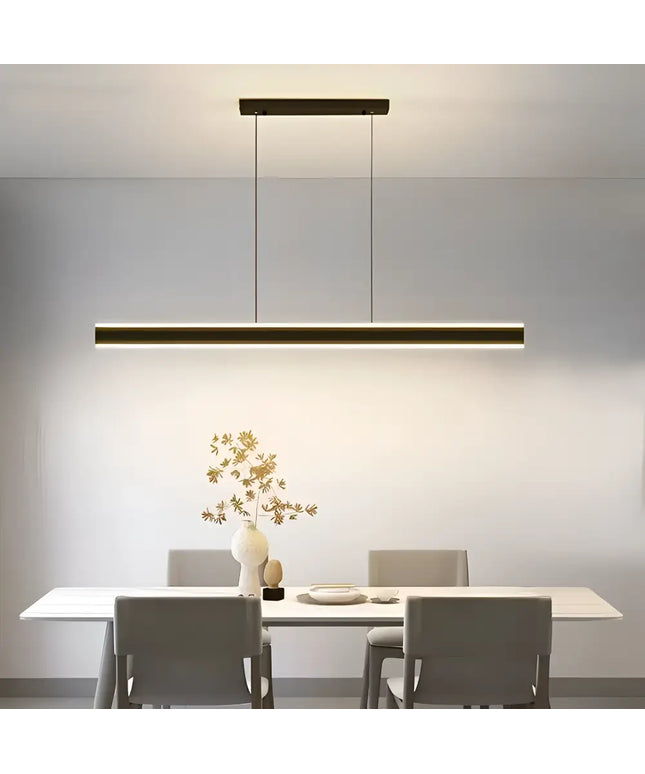 Modern Minimalist Trapezoid Pendant Light Adjustable LED Bar Light Black - Home & Garden > Lighting > Ceiling Lights