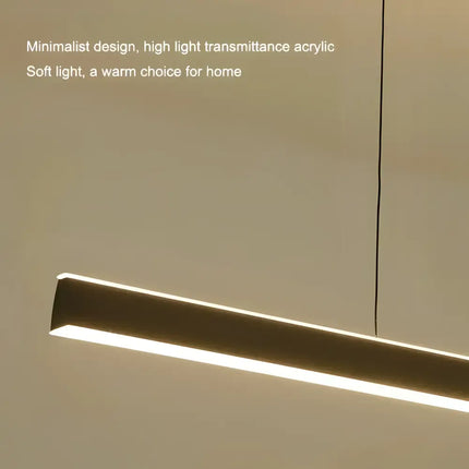 Modern Minimalist Trapezoid Pendant Light Adjustable LED Bar Light Black - Home & Garden > Lighting > Ceiling Lights