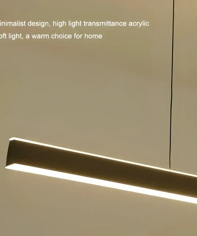 Modern Minimalist Trapezoid Pendant Light Adjustable LED Bar Light Black - Home & Garden > Lighting > Ceiling Lights
