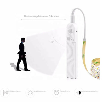 Motion Sensor LED Strip Light 1m warm white-Home & Garden > Lighting-Koala Lamps and Lighting