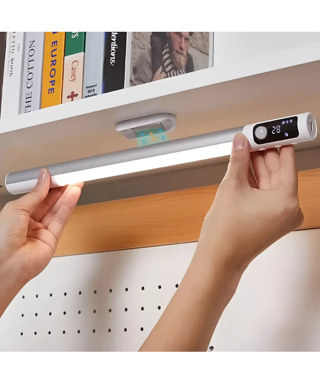 Motion Sensor Rechargeable LED Night Light with Digital Display