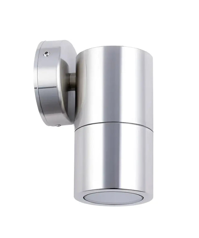 MR16 12V Exterior Single Fixed Wall Pillar Light 316 Stainless Steel IP65 - PM1FSS-Exterior Wall Lights-CLA Lighting