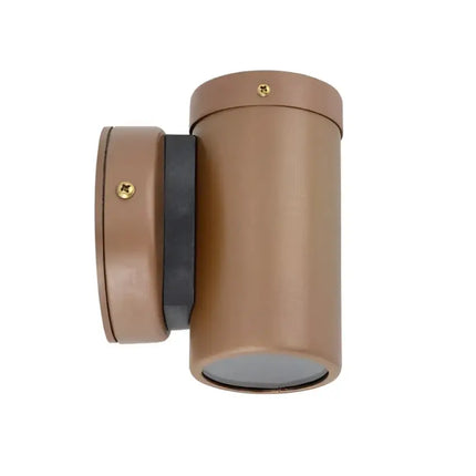 MR16 12V Exterior Single Fixed Wall Pillar Light Aged Copper IP54 - PM1FCECA-Exterior Wall Lights-CLA Lighting