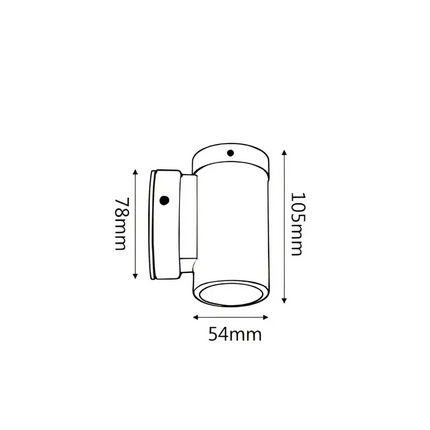 MR16 12V Exterior Single Fixed Wall Pillar Light Copper IP54 - PM1FCEC-Exterior Wall Lights-CLA Lighting