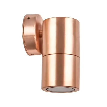 MR16 12V Exterior Single Fixed Wall Pillar Light Copper IP65 - PM1FC-Exterior Wall Lights-CLA Lighting