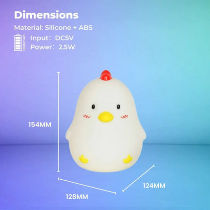 Muid Sleepy Chicken Night Lamp Function Only White - Home & Garden > Lighting > Night Lights & Ambient Lighting