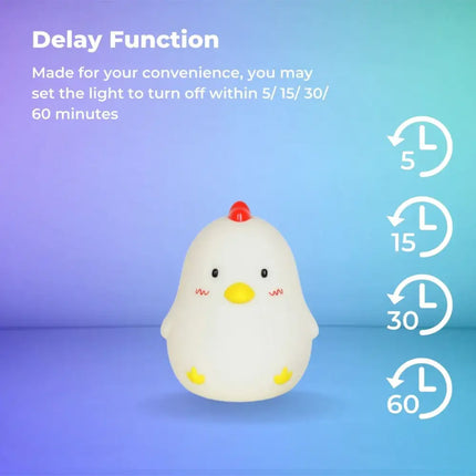 Muid Sleepy Chicken Night Lamp Function Only White - Home & Garden > Lighting > Night Lights & Ambient Lighting