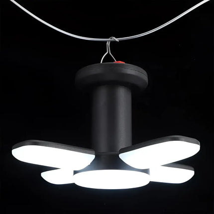 Solar LED Camping Lantern Rechargeable Power Bank Foldable Light Modes