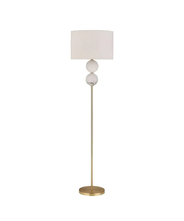 Murano 1 Light Floor Lamp Brass - LL-27-0206BS-Floor Lamps-Lexi Lighting