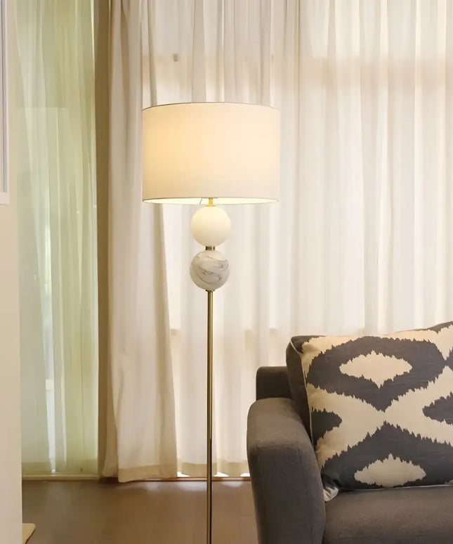 Murano 1 Light Floor Lamp Brass - LL-27-0206BS-Floor Lamps-Lexi Lighting