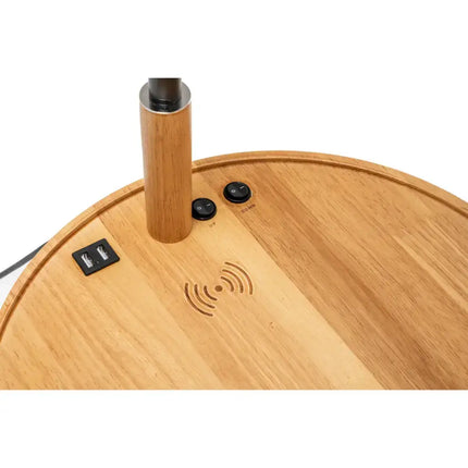 Naples Tripod Floor Lamp Shelf Storage Drawer Bed Side Table Light w/ USB Charger - Home & Garden > Lighting