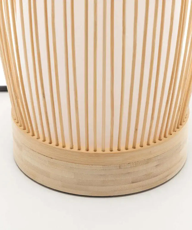 Natural Woven Bamboo Cylinder Table Lamp Light Shade Boho Tropical Coastal - Home & Garden > Lighting