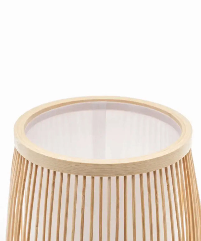 Natural Woven Bamboo Cylinder Table Lamp Light Shade Boho Tropical Coastal - Home & Garden > Lighting