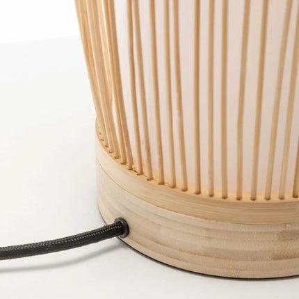 Natural Woven Bamboo Cylinder Table Lamp Light Shade Boho Tropical Coastal - Home & Garden > Lighting