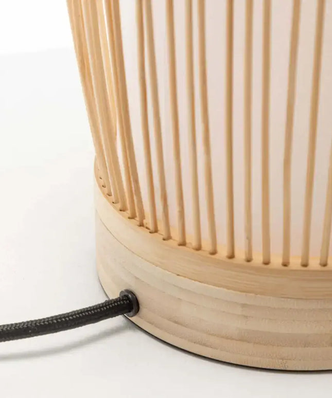 Natural Woven Bamboo Cylinder Table Lamp Light Shade Boho Tropical Coastal - Home & Garden > Lighting