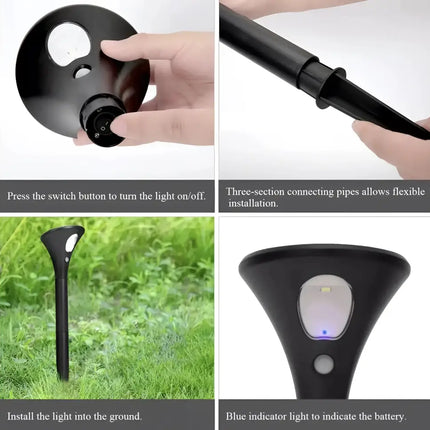 Nebula Solar PIR Spike Twin Pack Kit - 6000K