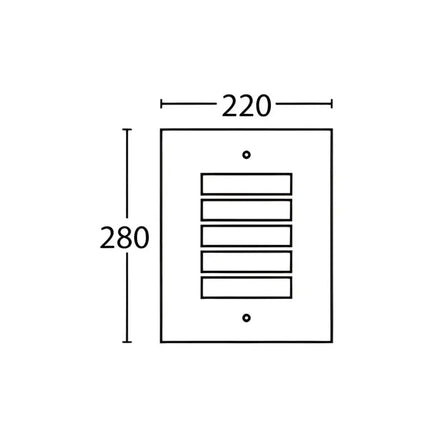 NED Exterior Surface Mounted Wall Light Grilled Copper IP54 - NED01-Exterior Wall Lights-CLA Lighting