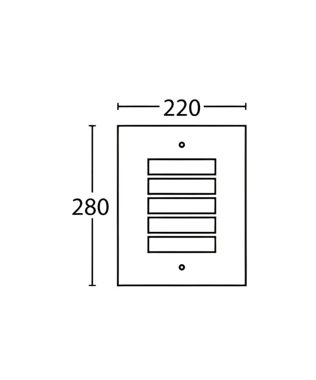 NED Exterior Surface Mounted Wall Light Grilled Copper IP54 - NED01-Exterior Wall Lights-CLA Lighting
