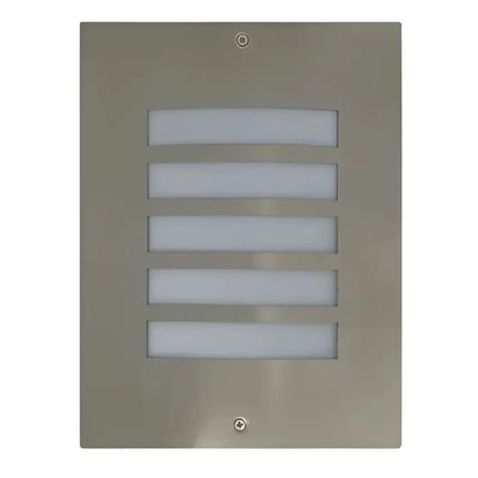 NED Exterior Surface Mounted Wall Light Grilled 316 Stainless Steel IP54 - NED02-Exterior Wall Lights-CLA Lighting