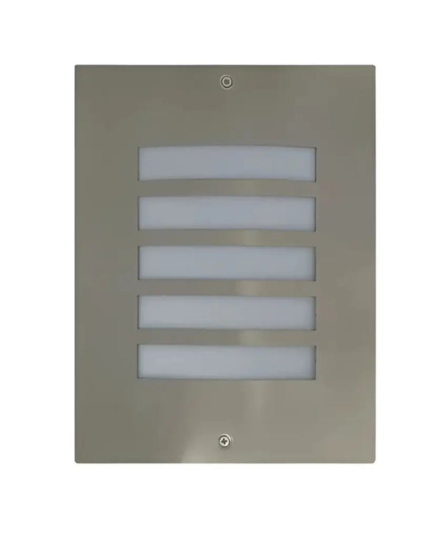 NED Exterior Surface Mounted Wall Light Grilled 316 Stainless Steel IP54 - NED02-Exterior Wall Lights-CLA Lighting