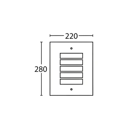 NED Exterior Surface Mounted Wall Light Grilled 316 Stainless Steel IP54 - NED02-Exterior Wall Lights-CLA Lighting