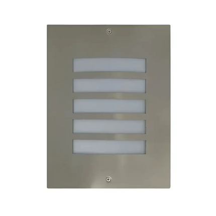 NED Exterior Surface Mounted Wall Light Grilled 316 Stainless Steel IP54 - NED02-Exterior Wall Lights-CLA Lighting