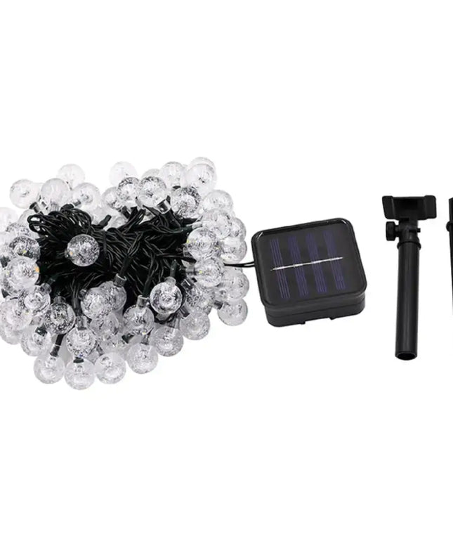 NOVEDEN 200 Light Bulb Solar String Light (Warm Light) - Occasions > Christmas > Outdoor Decorations & Lights