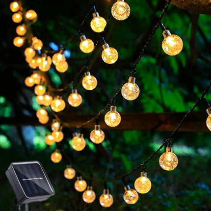 NOVEDEN 200 Light Bulb Solar String Light (Warm Light) - Occasions > Christmas > Outdoor Decorations & Lights
