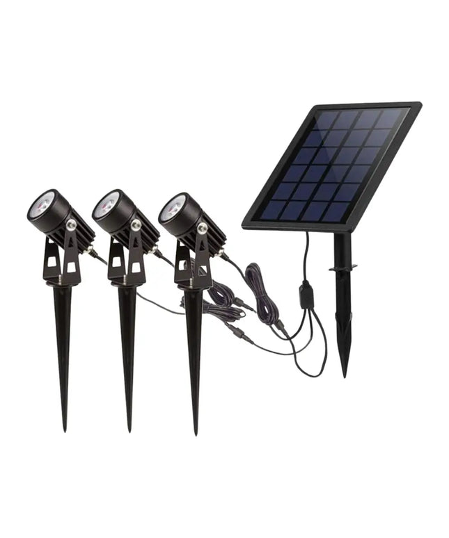 NOVEDEN Solar Garden Lights with 3 Set LED Spotlights (Warm White) - Home & Garden > Garden Lights > In-Ground Lights