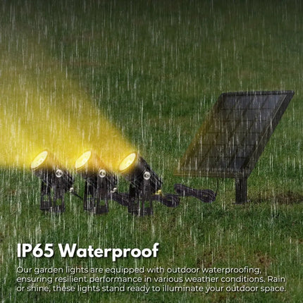 NOVEDEN Solar Garden Lights with 3 Set LED Spotlights (Warm White) - Home & Garden > Garden Lights > In-Ground Lights