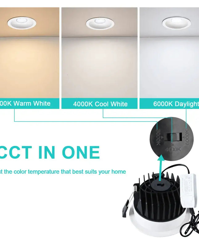 13W Tri-Colour Dimmable LED Downlight | 90mm Cut Out | Nullarbor