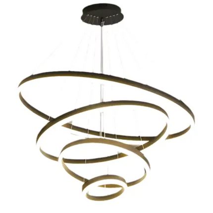 Obliq Black 4 Rings LED Pendant Light Adjustable - Home & Garden > Lighting > Ceiling Lights