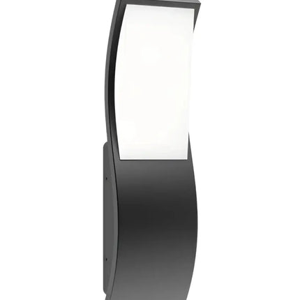 OLA Exterior LED Wavy Rectangular Wall Light Dark Grey 7W 3000K IP65 - OLA01-Exterior Wall Lights-CLA Lighting