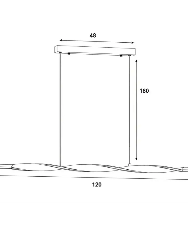 Aeon Black Tri-Colour Dimmable LED Linear Pendant