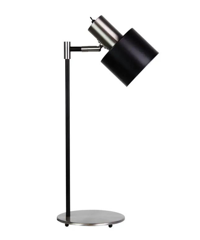 Stylish and functional Oriel ARI desk lamp in brushed chrome