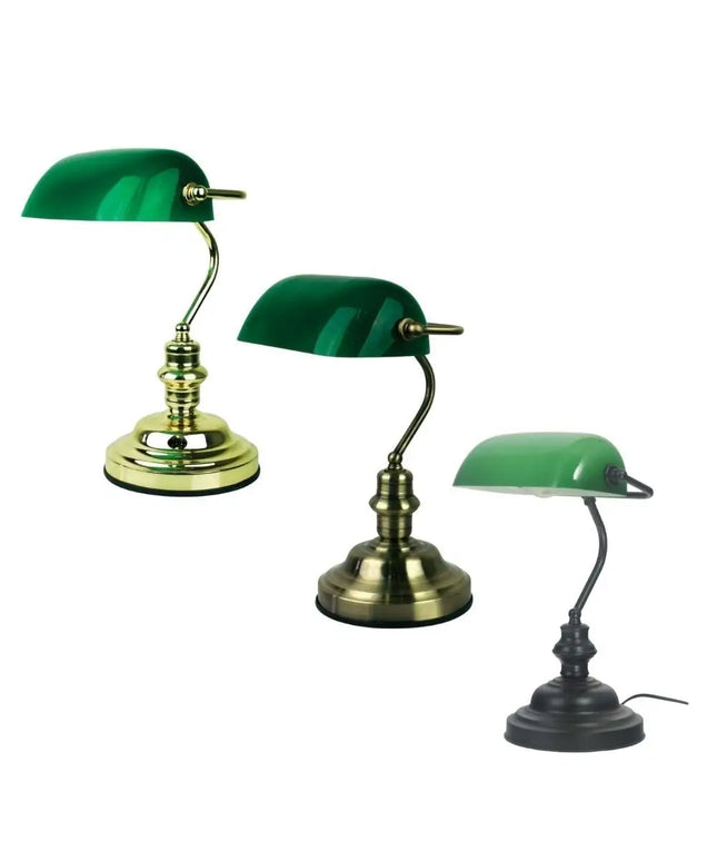 Oriel Bankers Lamp with Switch – Classic Desk Lighting - Home & Garden > Lighting > Table Lamps - Oriel Lighting