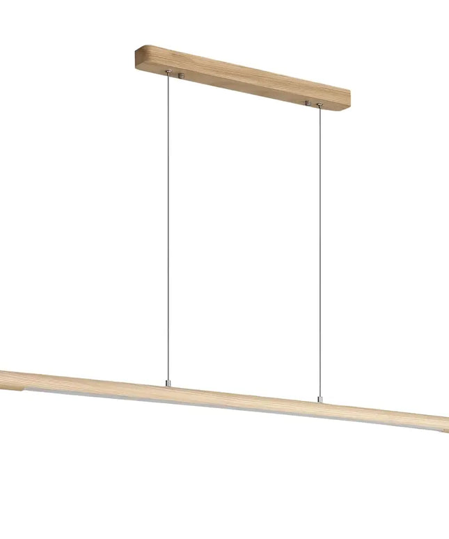 Caber Ash Timber Tri-Colour Dimmable LED Linear Pendant
