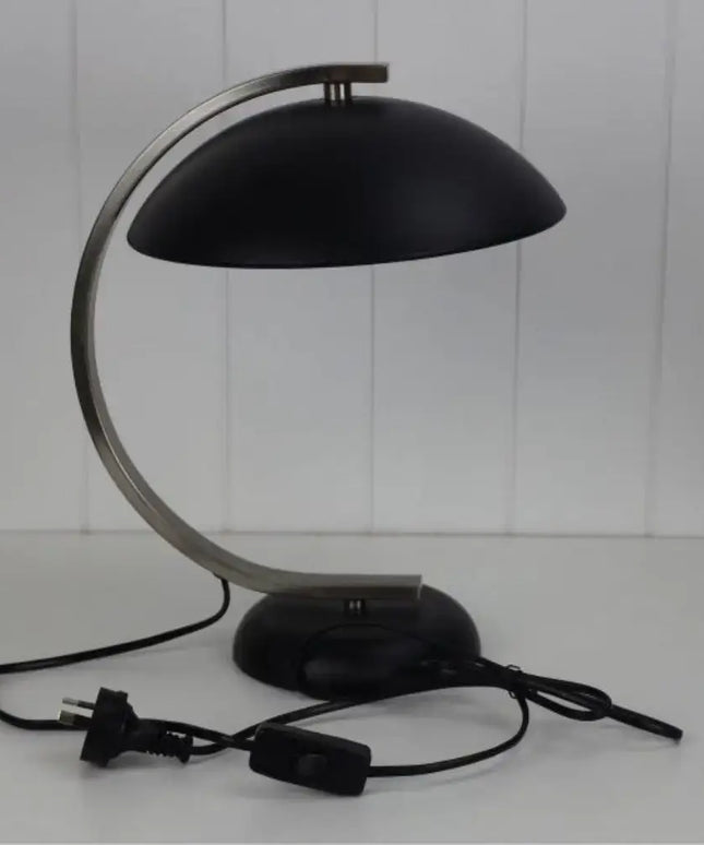 Oriel DECO - Black Brushed Chrome Table Lamp - Home & Garden > Lighting > Table Lamps