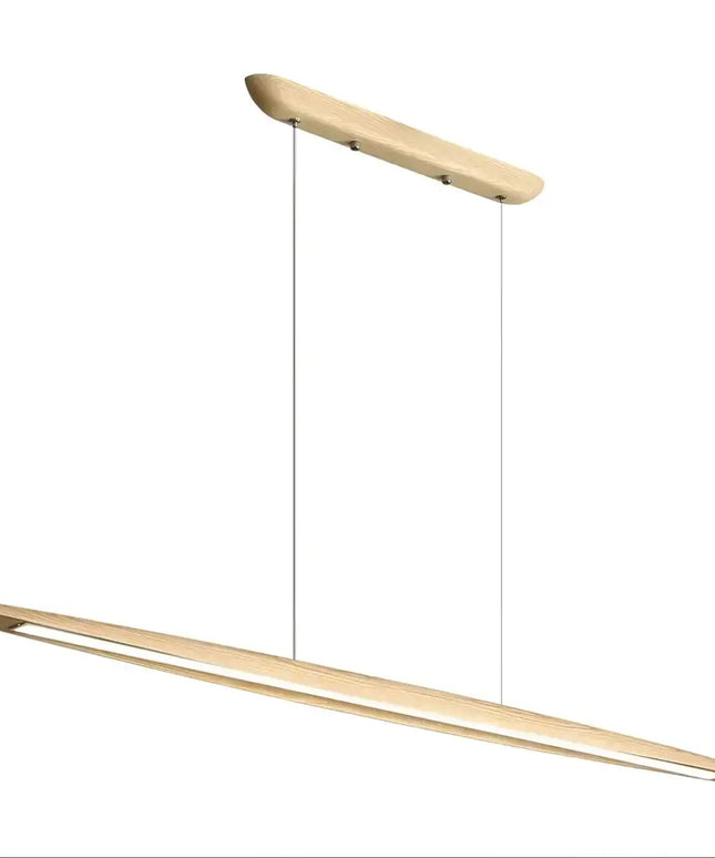 ORIEL EASTOFT HAND-FINISHED ASH WOOD LINEAR 24W LED CEILING PENDANT LIGHT-Pendant Light-Oriel Lighting