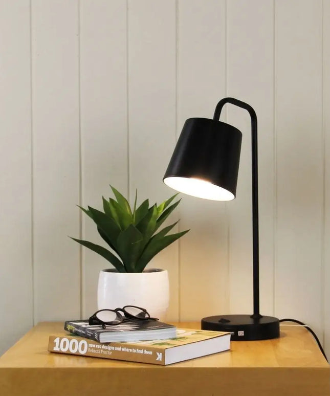 Oriel HENK - Desk Lamp with USB Socket - Home & Garden > Lighting > Table Lamps - Oriel Lighting