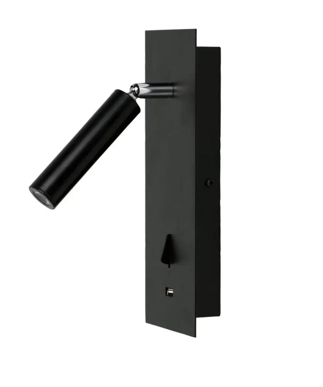 Oriel HOTEL - 3W LED Interior Bedside Focus Wall Light Spot With USB Charging IP20 - 4000K-WALL LIGHTS-Oriel Lighting