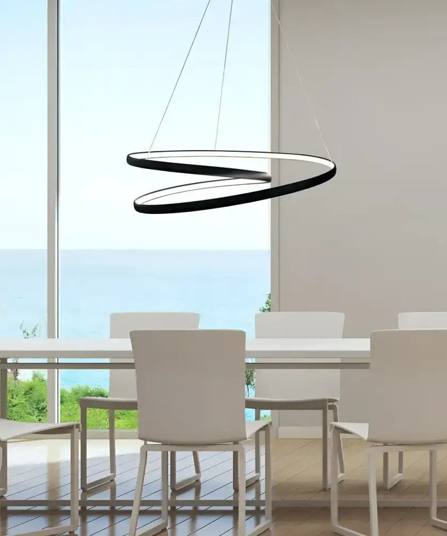Oriel INFINITY - 50W Modern LED Spiral Ring Pendant - 4000K Kopy, PENDANTS, oriel-infinity-50w-modern-led-spiral-ring-pendant-4000k
