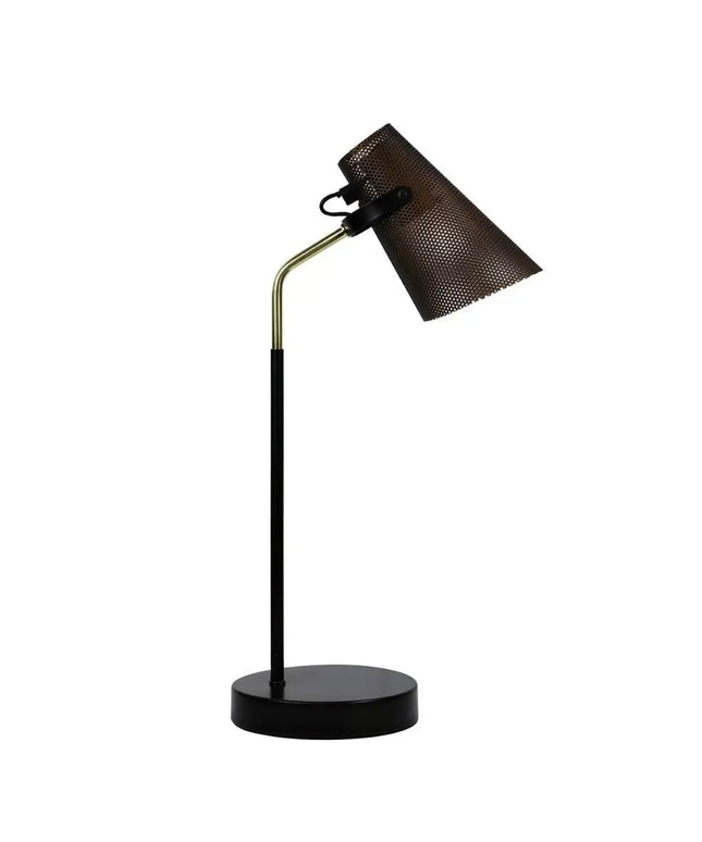 Oriel Perfo Desk Lamp - Scandi - Boho Style with Brass and Bronze Finish - Home & Garden > Lighting > Table Lamps - Oriel Lighting