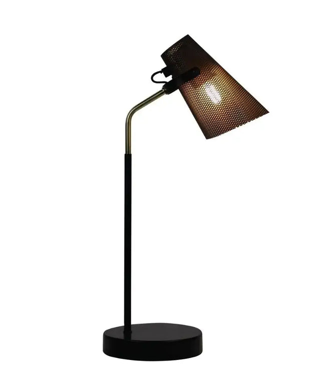 Oriel Perfo Desk Lamp - Scandi - Boho Style with Brass and Bronze Finish - Home & Garden > Lighting > Table Lamps - Oriel Lighting
