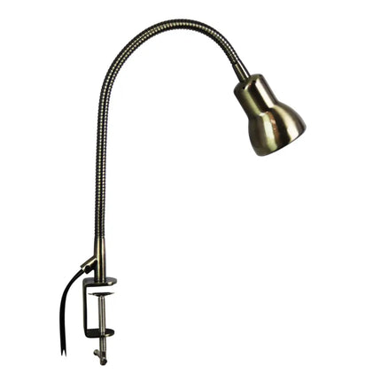 Oriel Scope - Adjustable Gooseneck Desk Clamp Lamp - Antique Brass - Home & Garden > Lighting > Table Lamps