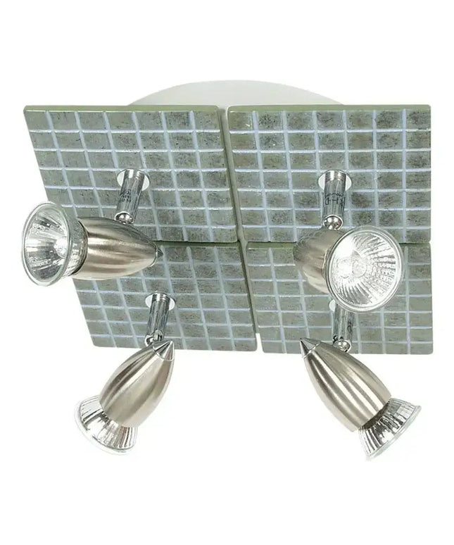 Oriel SLATE - 1/2/3/4 Light Tiled Resin Adjustable Spotlight-SPOTLIGHT-Oriel Lighting