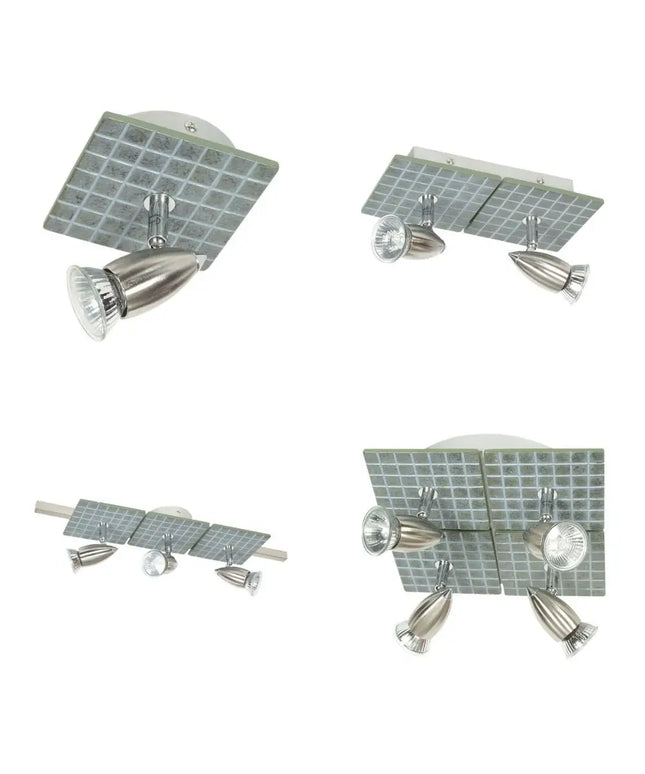 Oriel SLATE - 1/2/3/4 Light Tiled Resin Adjustable Spotlight-SPOTLIGHT-Oriel Lighting