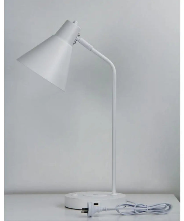Oriel Targa Desk Lamp - USB & Wireless Charging, Adjustable Shade - Home & Garden > Lighting > Table Lamps - Oriel Lighting