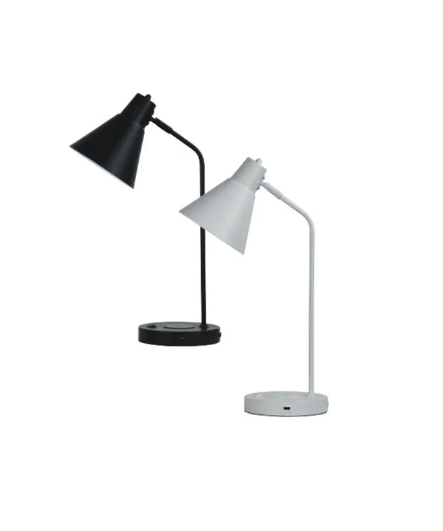 Oriel Targa Desk Lamp - USB & Wireless Charging, Adjustable Shade - Home & Garden > Lighting > Table Lamps - Oriel Lighting
