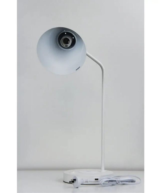 Oriel Targa Desk Lamp - USB & Wireless Charging, Adjustable Shade - Home & Garden > Lighting > Table Lamps - Oriel Lighting